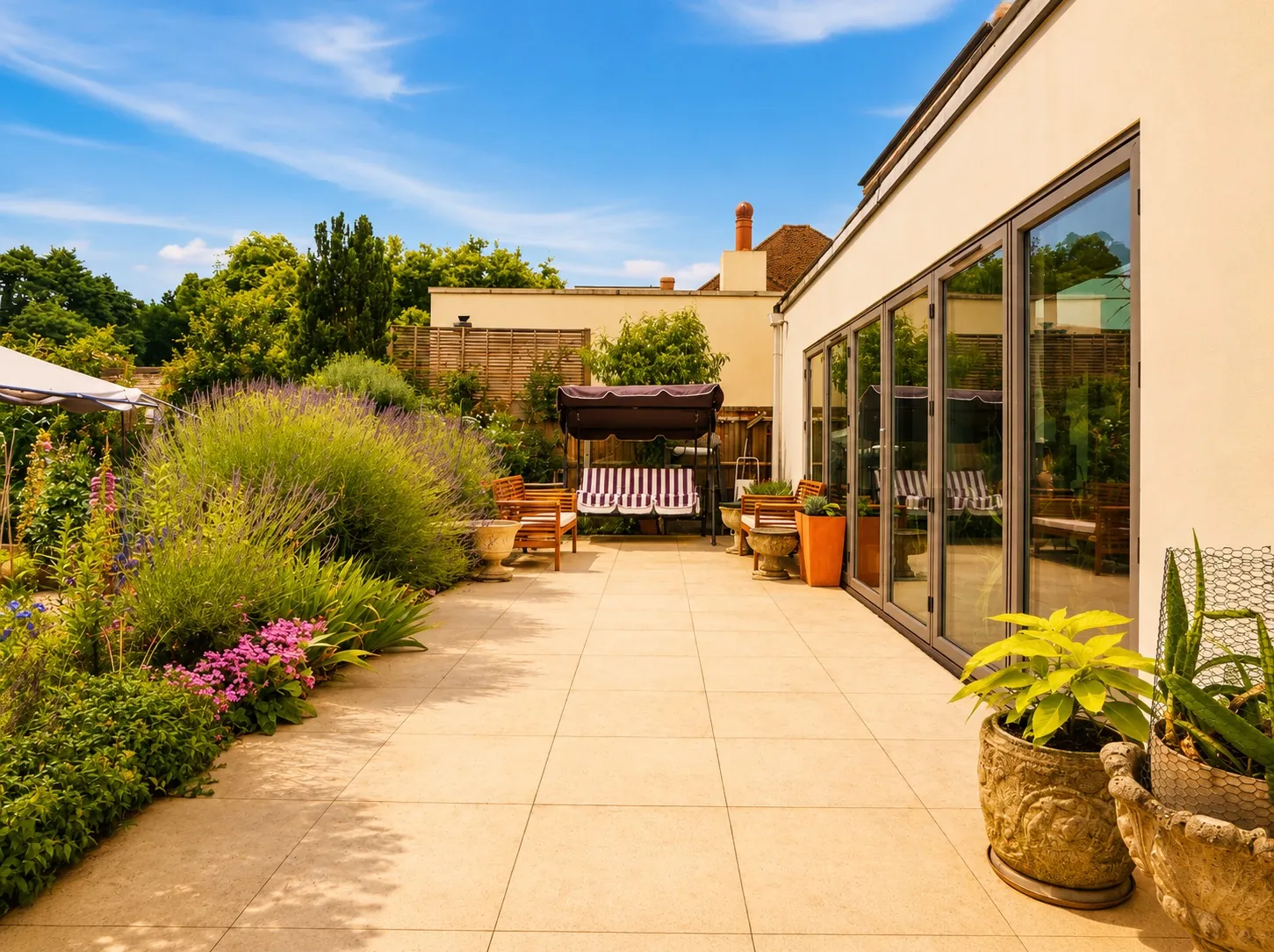 Terrace and garden property photography, London